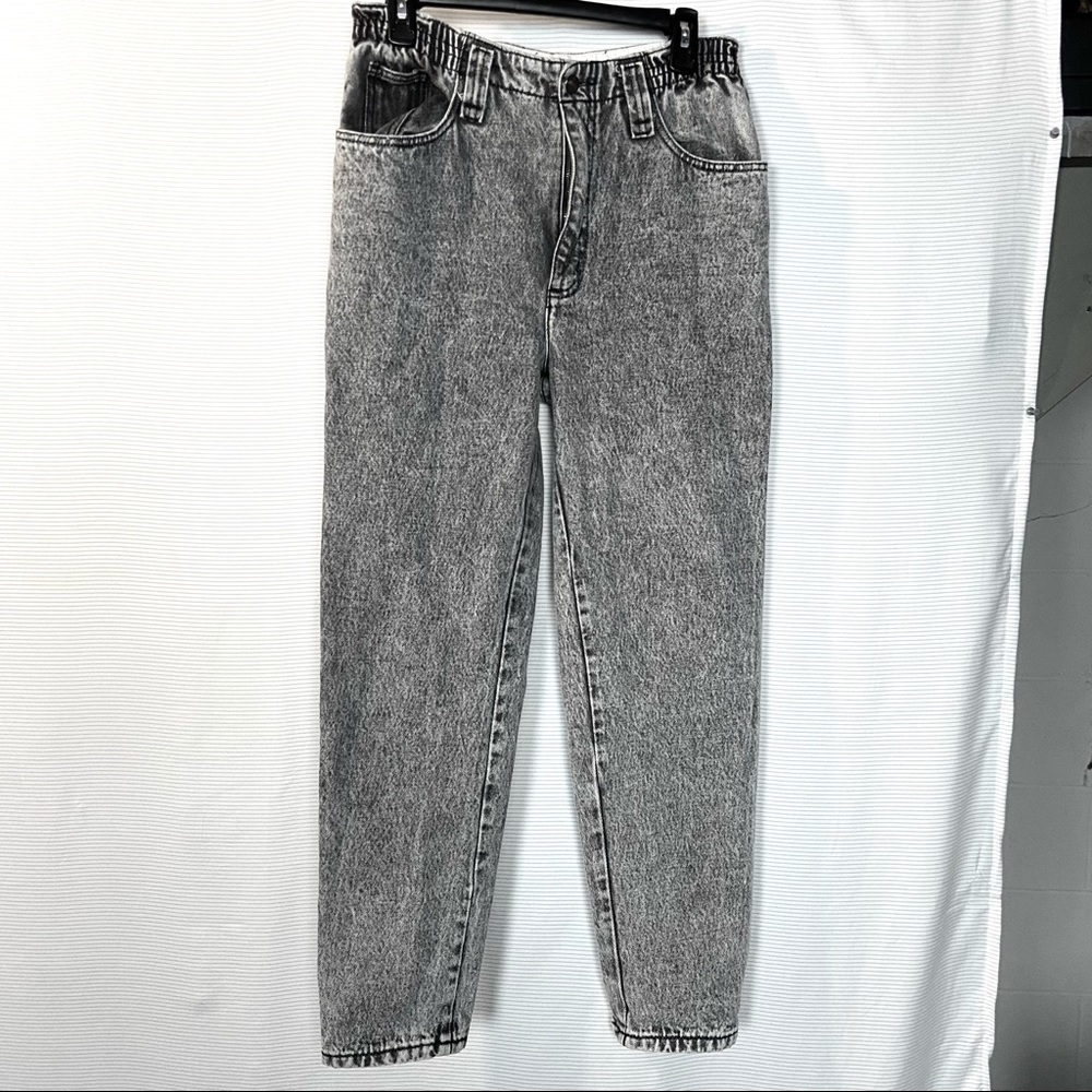 🐳 Black Acid Wash Vintage High Rise Denim